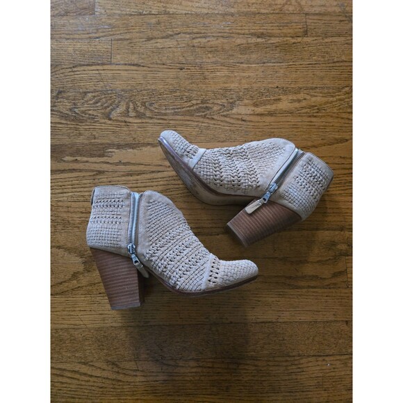 Rag & Bone Margot Perforated Suede Ankle Women's EU 40 Heeled Zipper Boots - Picture 7 of 8